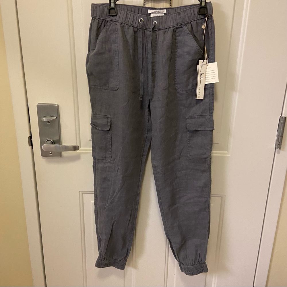 Linen Joggers with Cargo Pockets